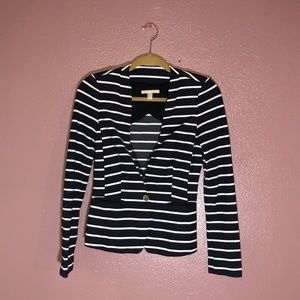 Banana Republic Navy Blue Striped Blazer